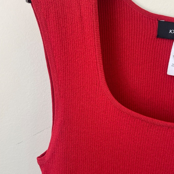 JNY Tomato Red Knit Tank Top - Picture 4 of 5
